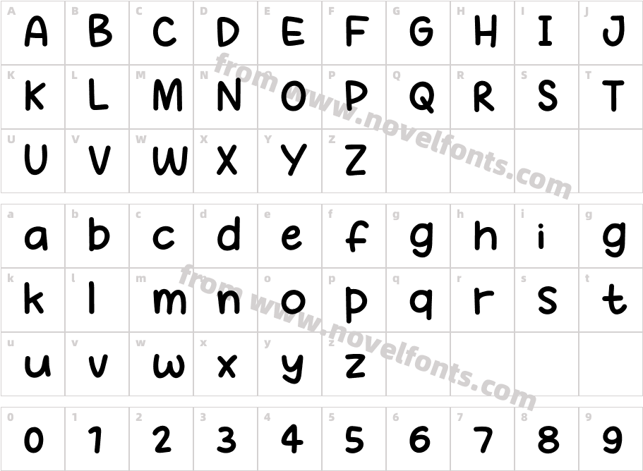 Bau AsemCharacter Map