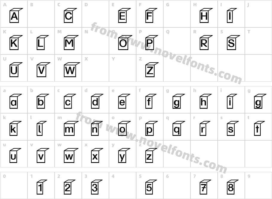 BausteineCharacter Map