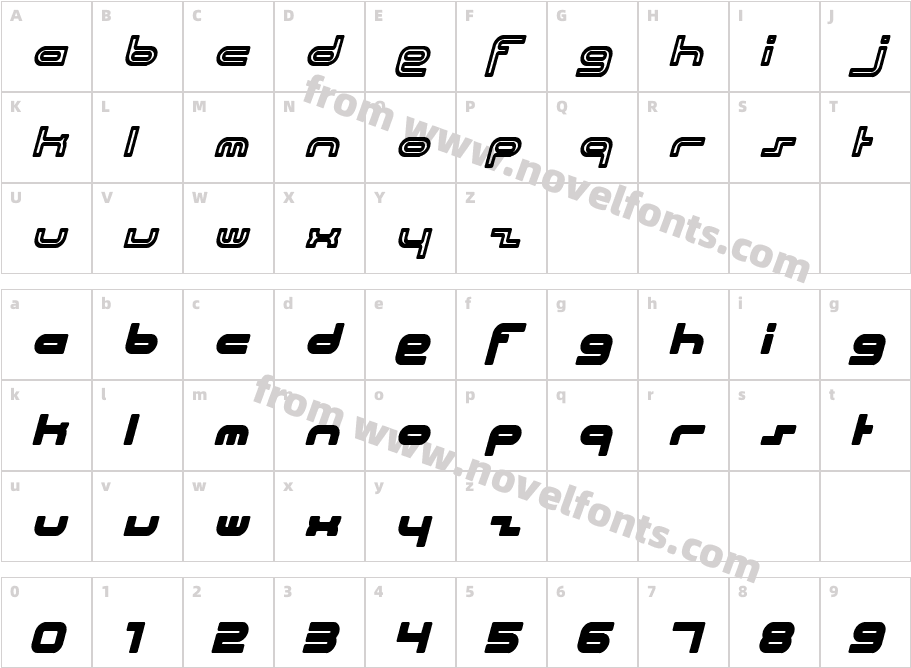 Beach House ItalicCharacter Map