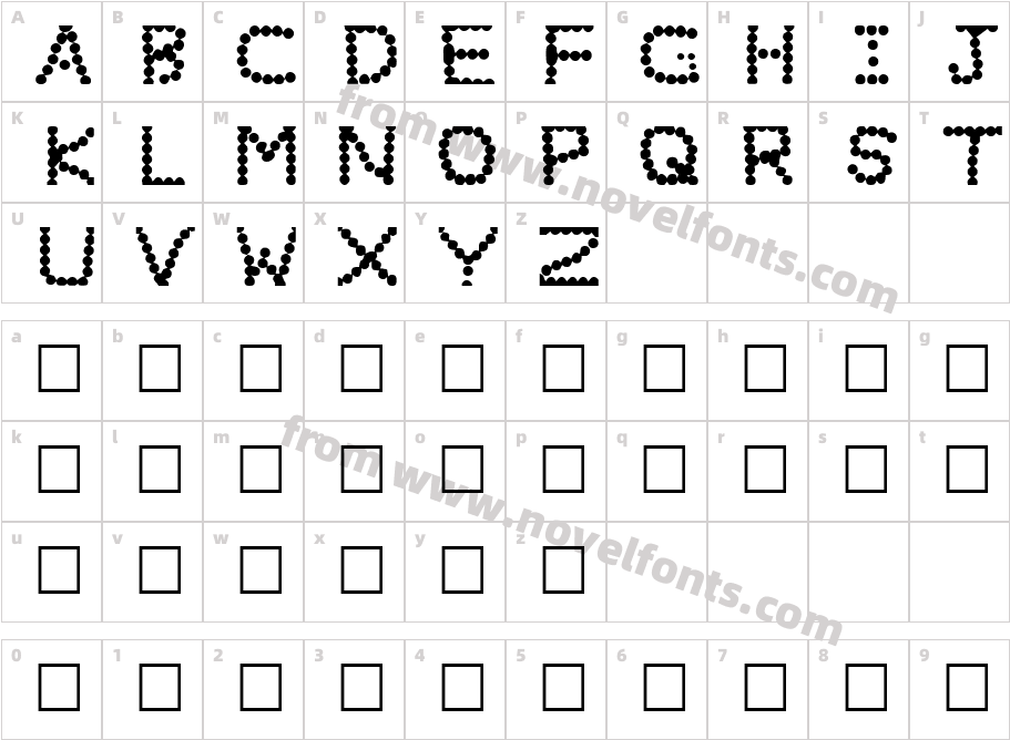 BeadyCharacter Map