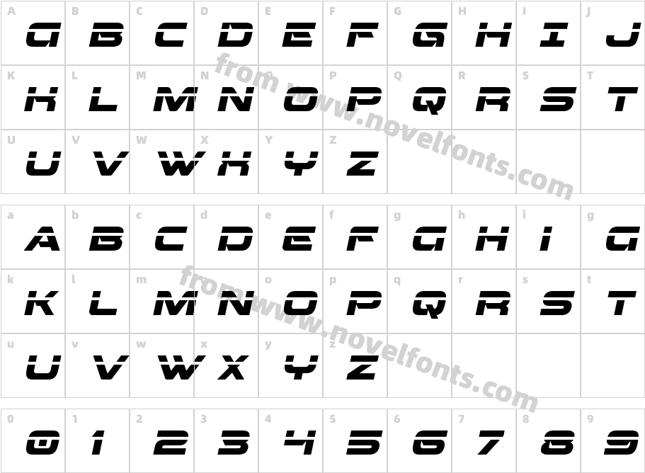 Beam Weapon Laser ItalicCharacter Map