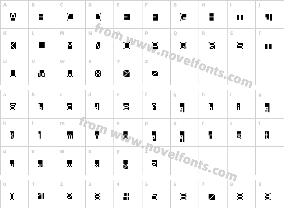 Beanwriting RegularCharacter Map