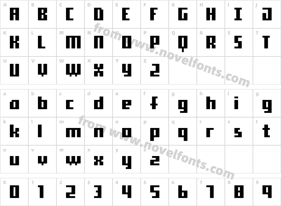 9px2busCharacter Map