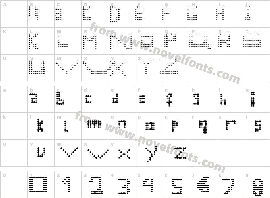 Beat Me Now RegularCharacter Map