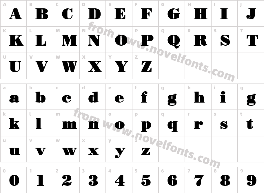 Beau BoldCharacter Map