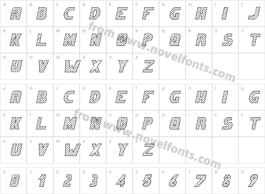 Candystriper ItalicCharacter Map