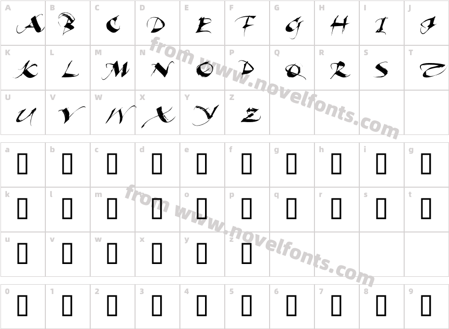 Beautiful InkCharacter Map