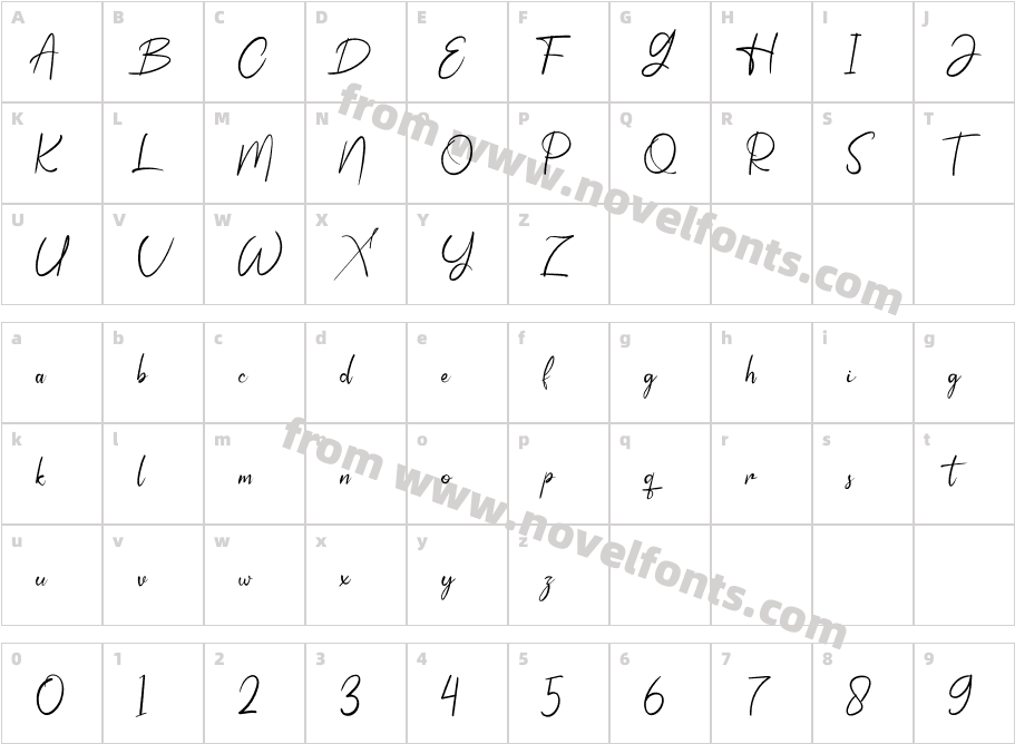 BeautifulLentteringRegularCharacter Map