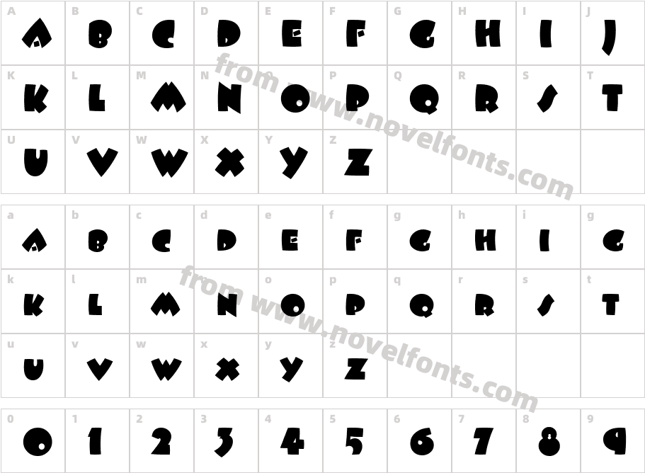 Beesknees SC ITC TTCharacter Map