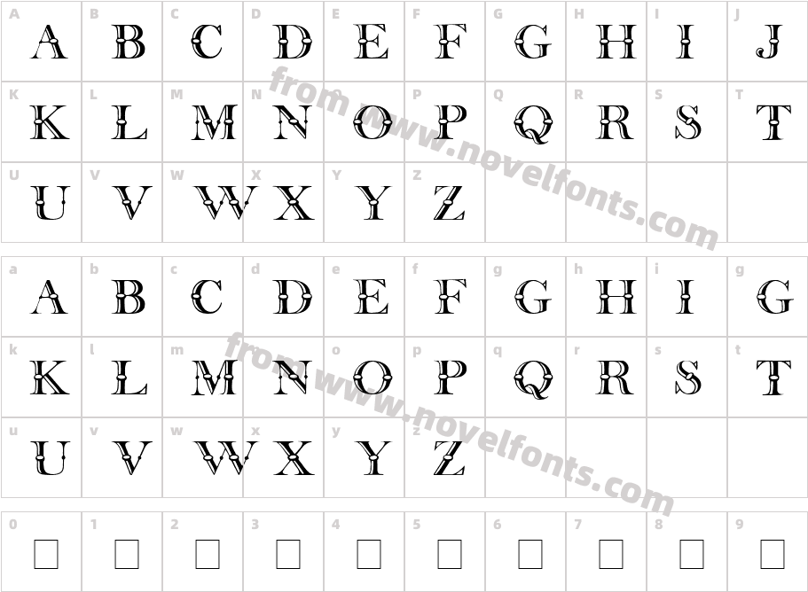 Beffle MediumCharacter Map