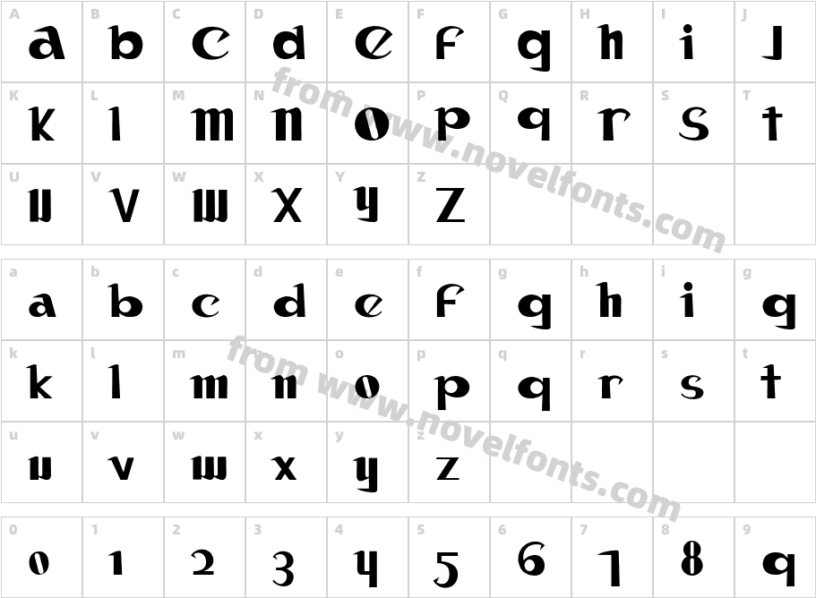 CanonCharacter Map