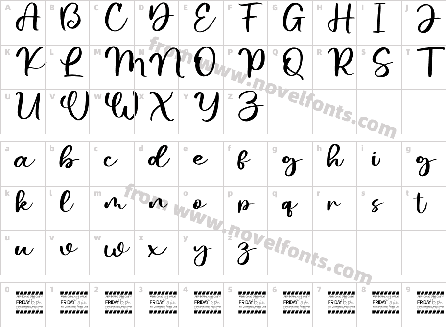 Belfast Star ScriptCharacter Map