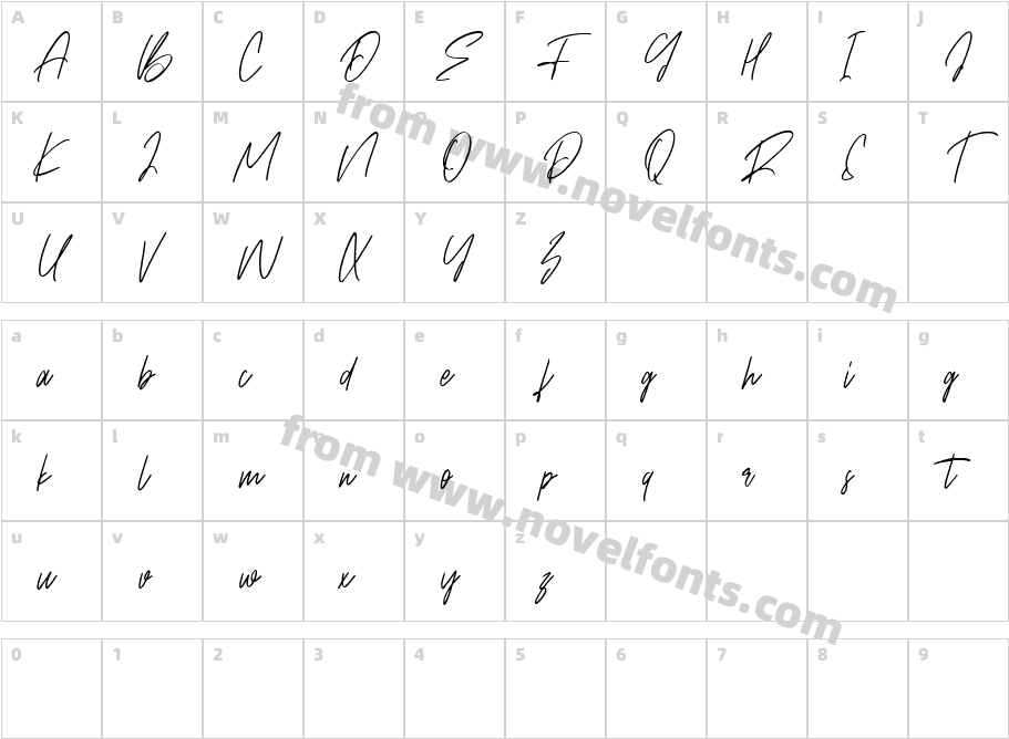 Bellmounts Free RegularCharacter Map