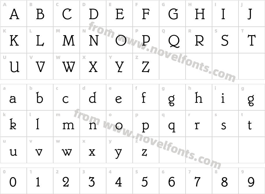 BelweMonoStdCharacter Map