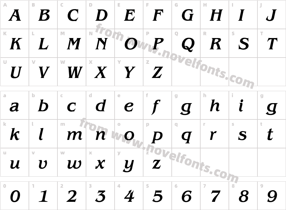 BenguiatITCbyBT-MediumItalicCharacter Map