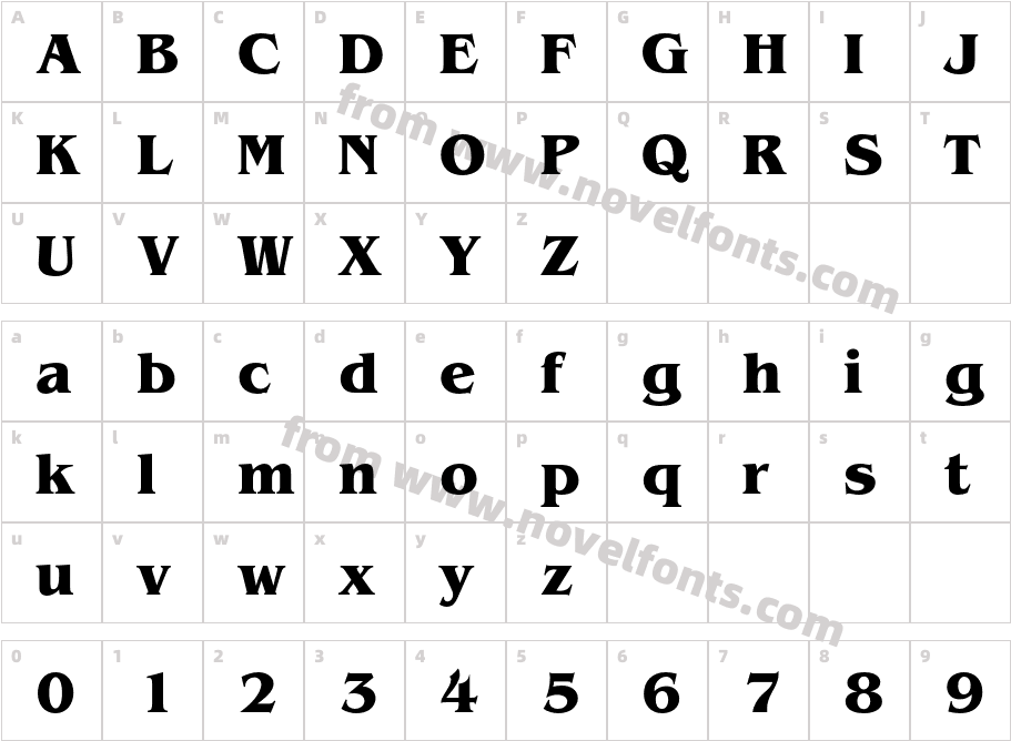 BenguiatStd-BoldCharacter Map