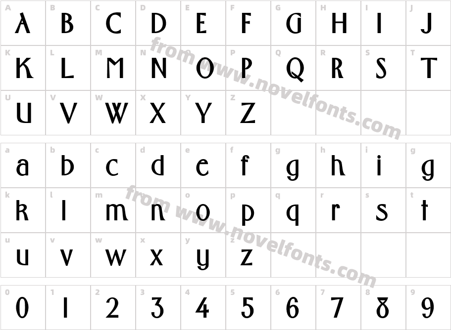 CapatolaSSK BoldCharacter Map