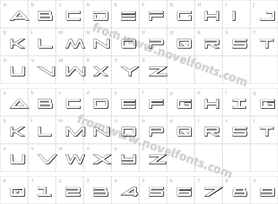 Capella 3D CondensedCharacter Map