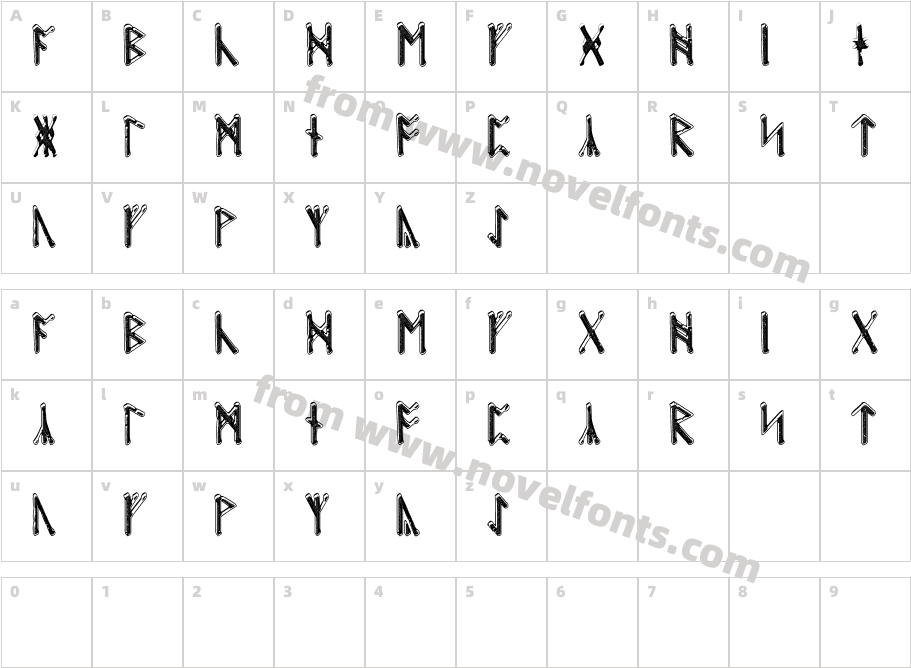 Beowulf RunicCharacter Map