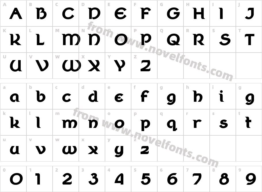 Berenika BoldCharacter Map