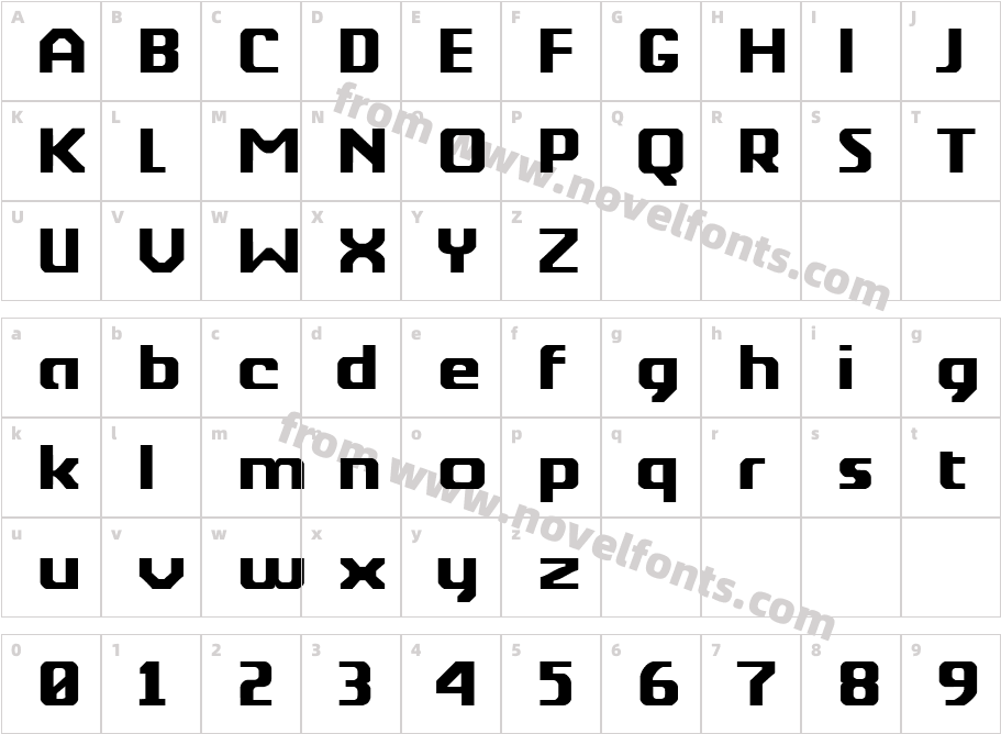 Berkelium TypeCharacter Map