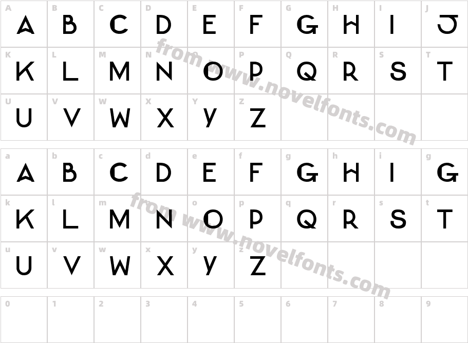 Bernadette [Caps]Character Map