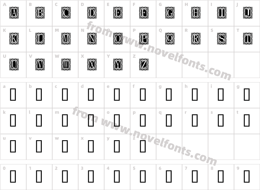 Capitular MolduradaCharacter Map