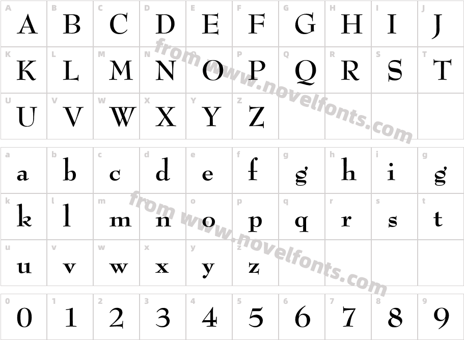 BernhardModernBQ-BoldCharacter Map