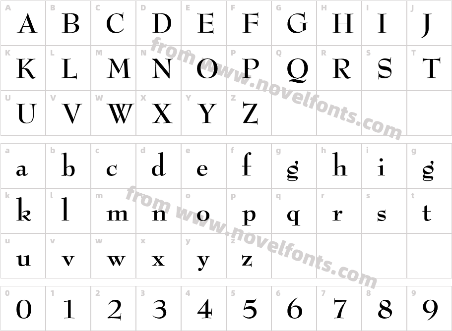 BernhardModernICG-BoldCharacter Map