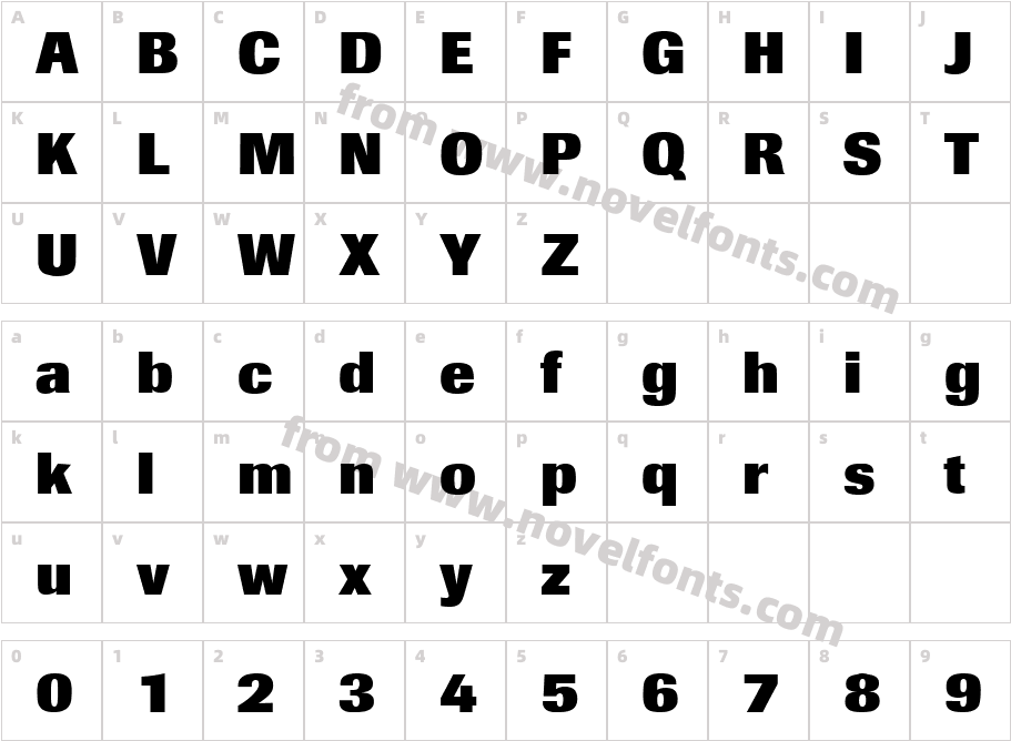 Berthold Imago Extra BoldCharacter Map