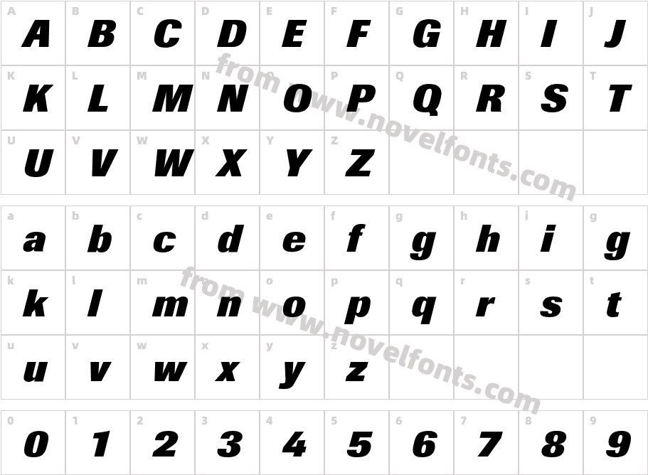 BertholdImagoBQ-ExtraBoldItalicCharacter Map