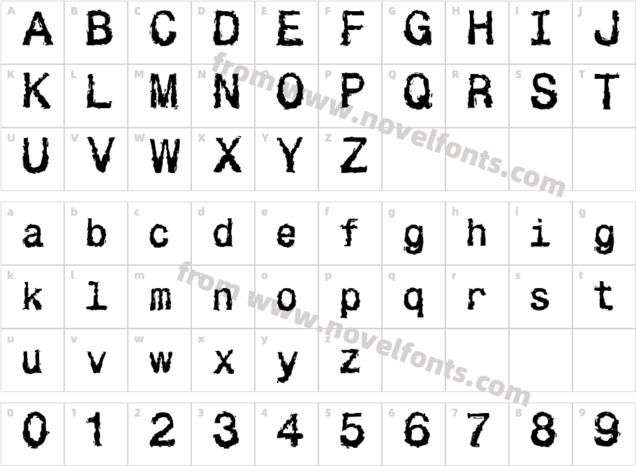 BesignCharacter Map