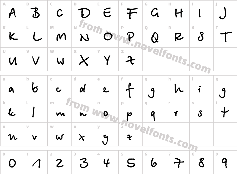 BetinaScriptCTT BoldCharacter Map