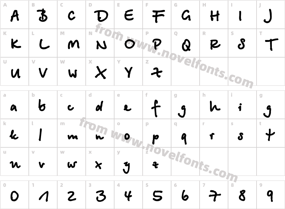 BetinaScriptExtraCCharacter Map