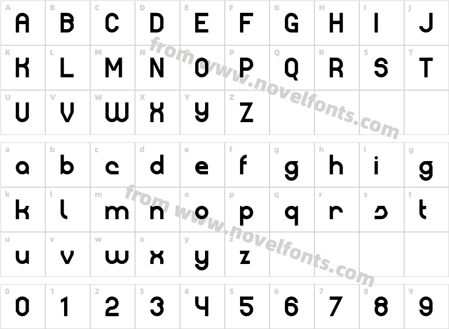 Better Sans RegularCharacter Map