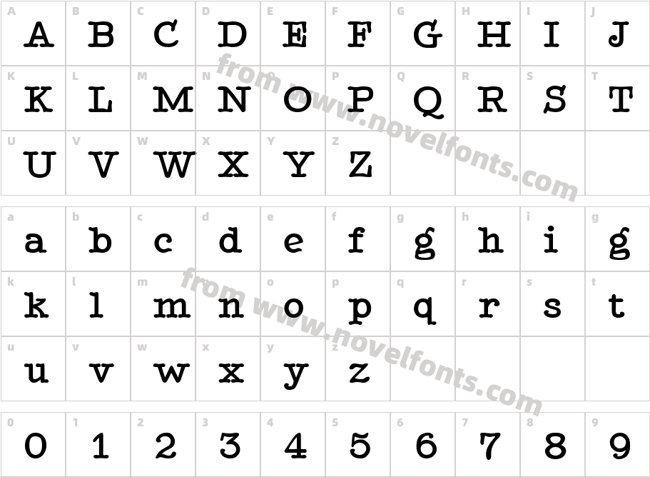 BetterTypeRight BoldCharacter Map