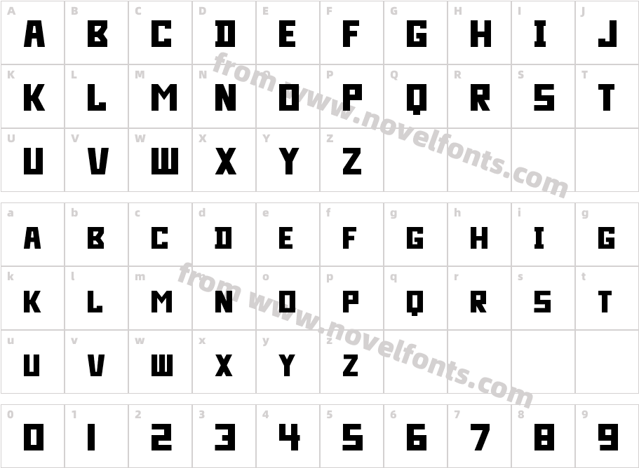 Bidan BoldCharacter Map