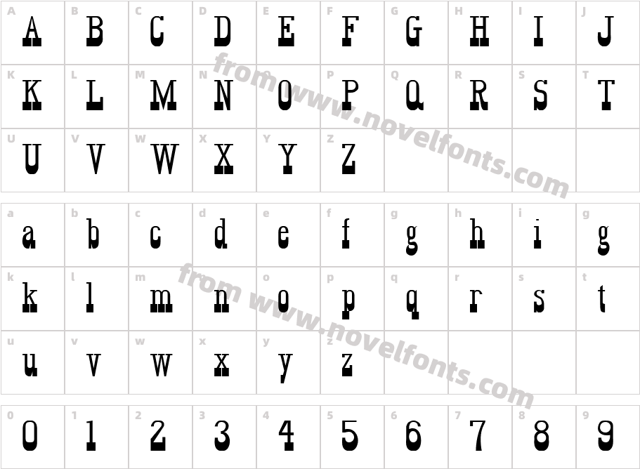 BigBottomCharacter Map