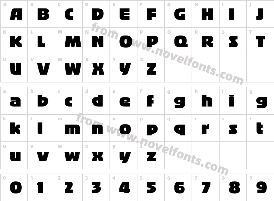 BigbandCharacter Map