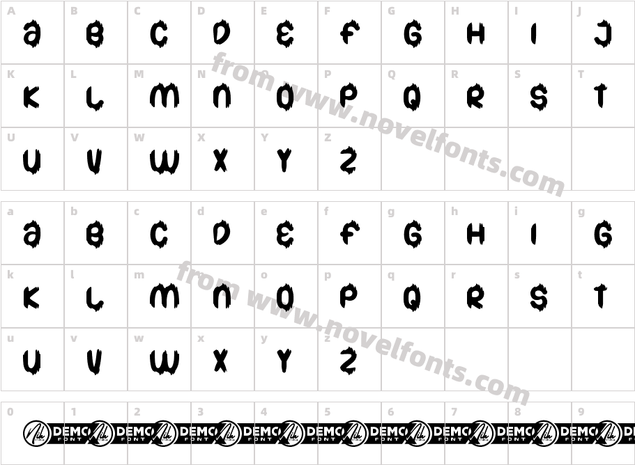 BigfootCuteDemoRegularCharacter Map