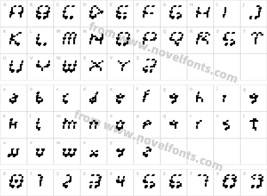 BilligHoraCharacter Map