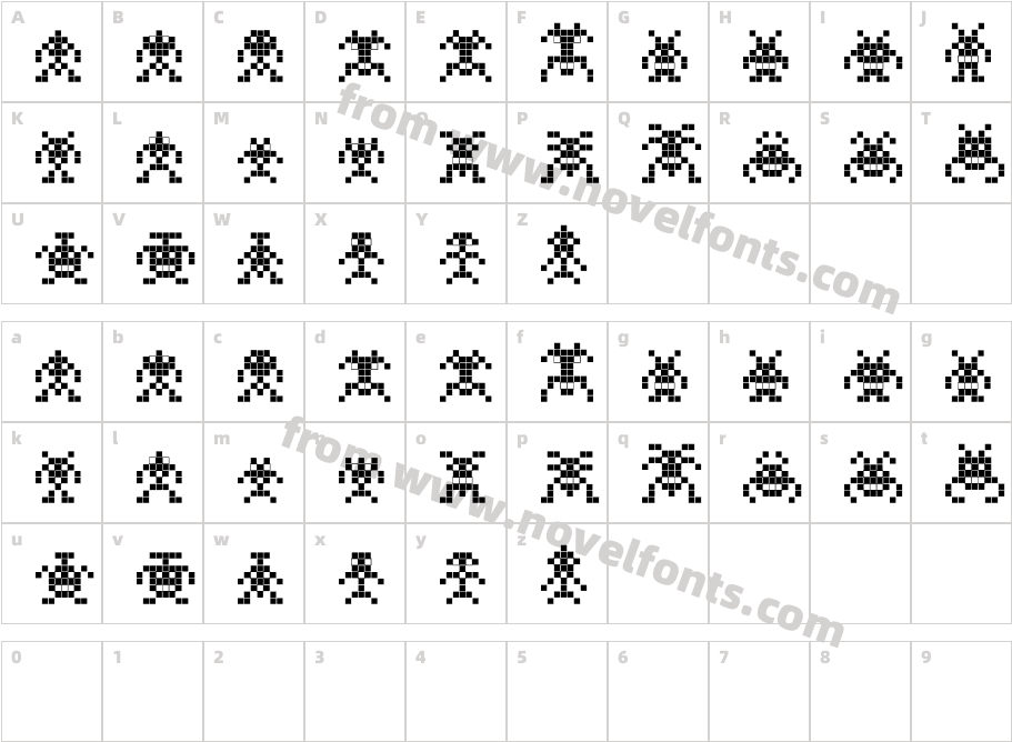 Binary SoldiersIIICharacter Map