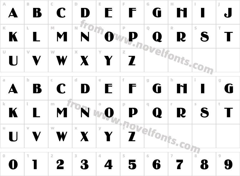 BinnerEFCharacter Map