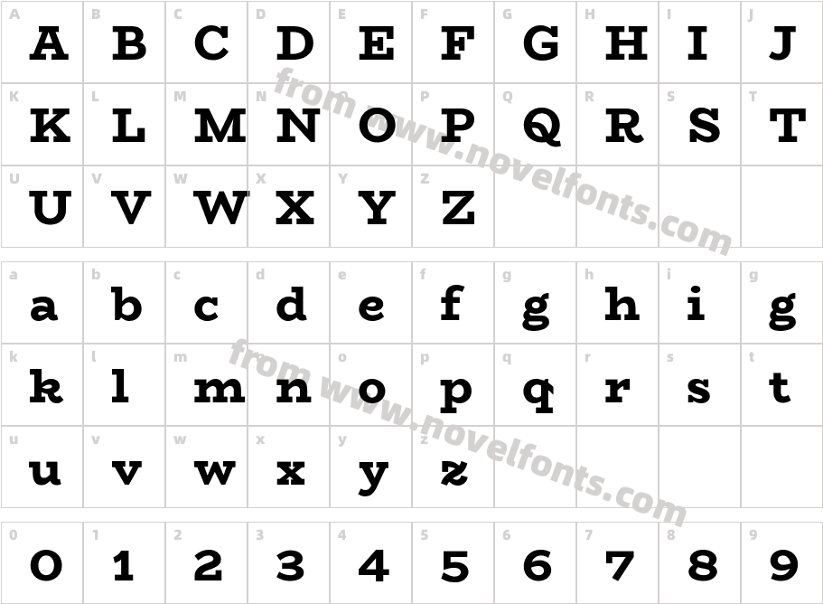 BioRhyme-ExtraBoldCharacter Map