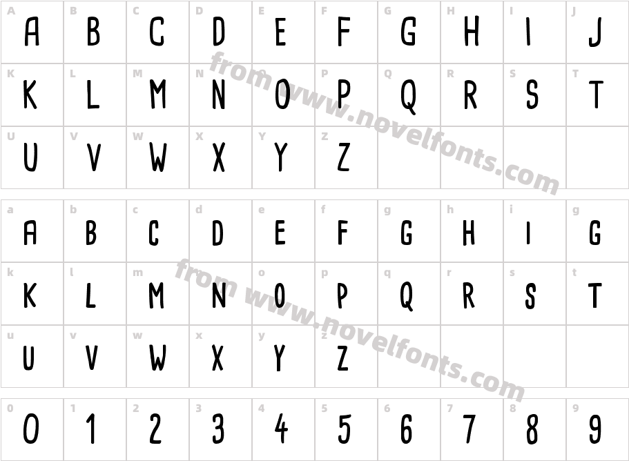 Cardenio Modern BoldCharacter Map