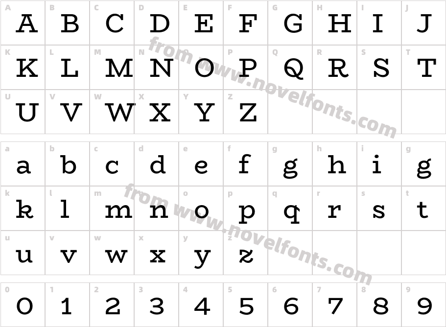 BioRhyme-RegularCharacter Map