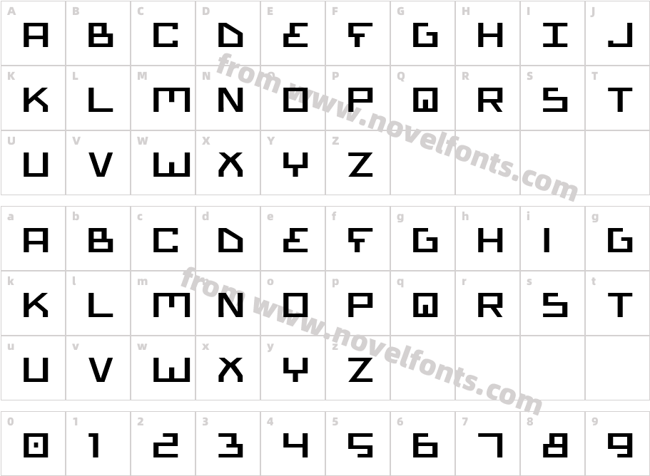 Bionic Type ExpandedCharacter Map