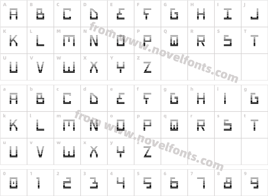 Bionic Type GradientCharacter Map