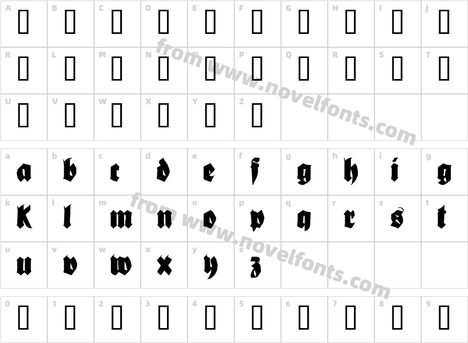 BioniqueCharacter Map