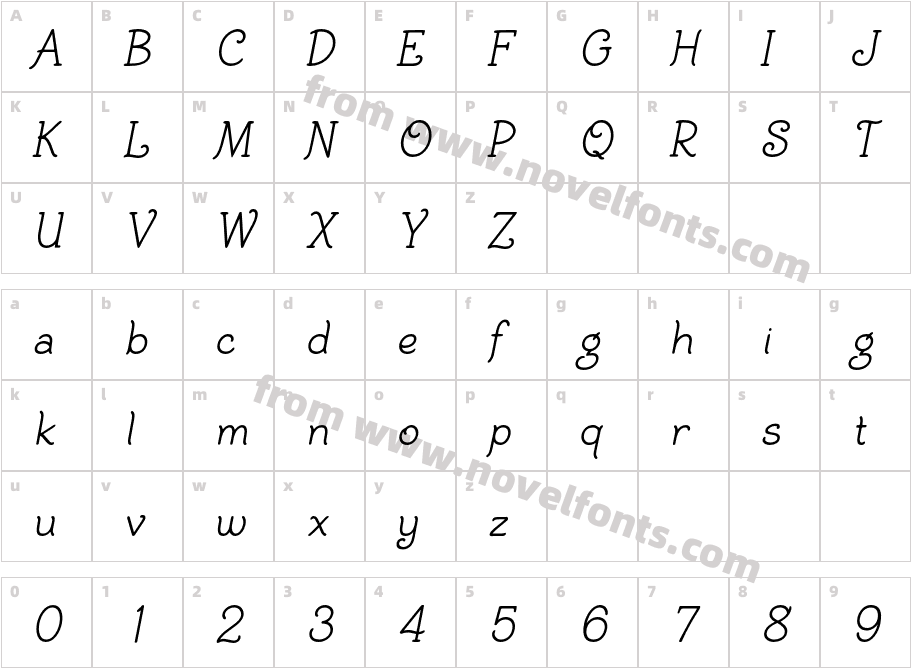 BiracDT-ObliqueCharacter Map